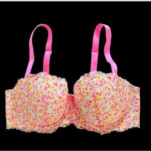 Victoria’s Secret Dream Angels Strapless Multi-way lightly padded lace bra 32DD